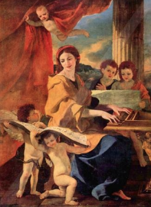 Św. Cecylia, mal. Nicolas Poussin, XVI w